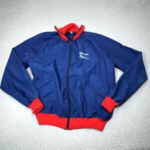 Vintage Ski USA Jacket Mens Large Blue Colorado Full Zip Turtle Track Retro 80s